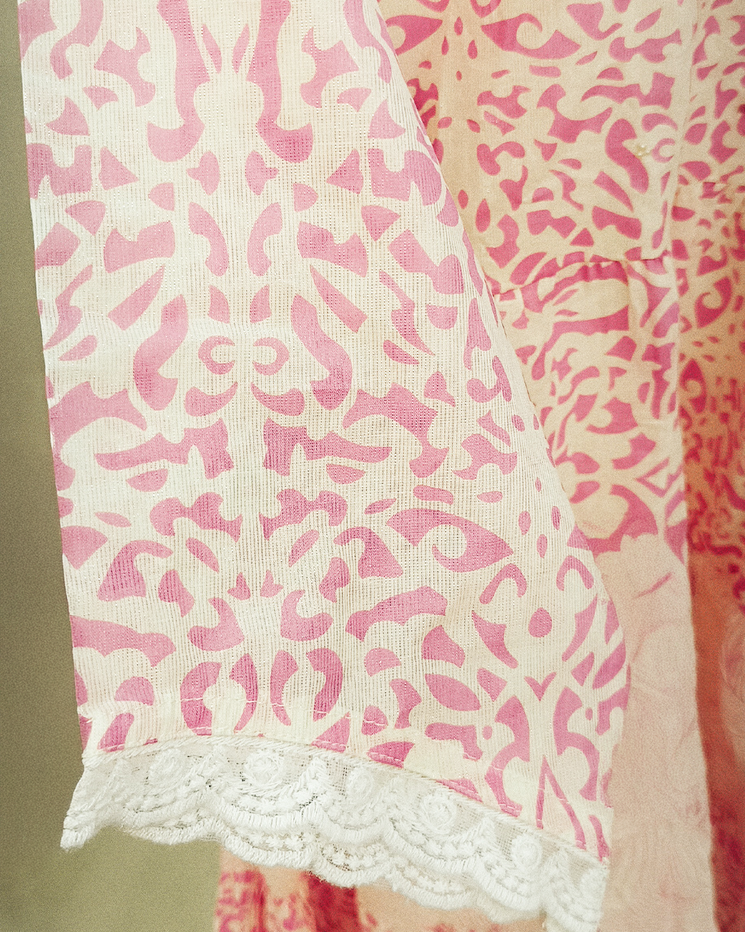 White And Pink Pure Cotton Readymade Short Frocks