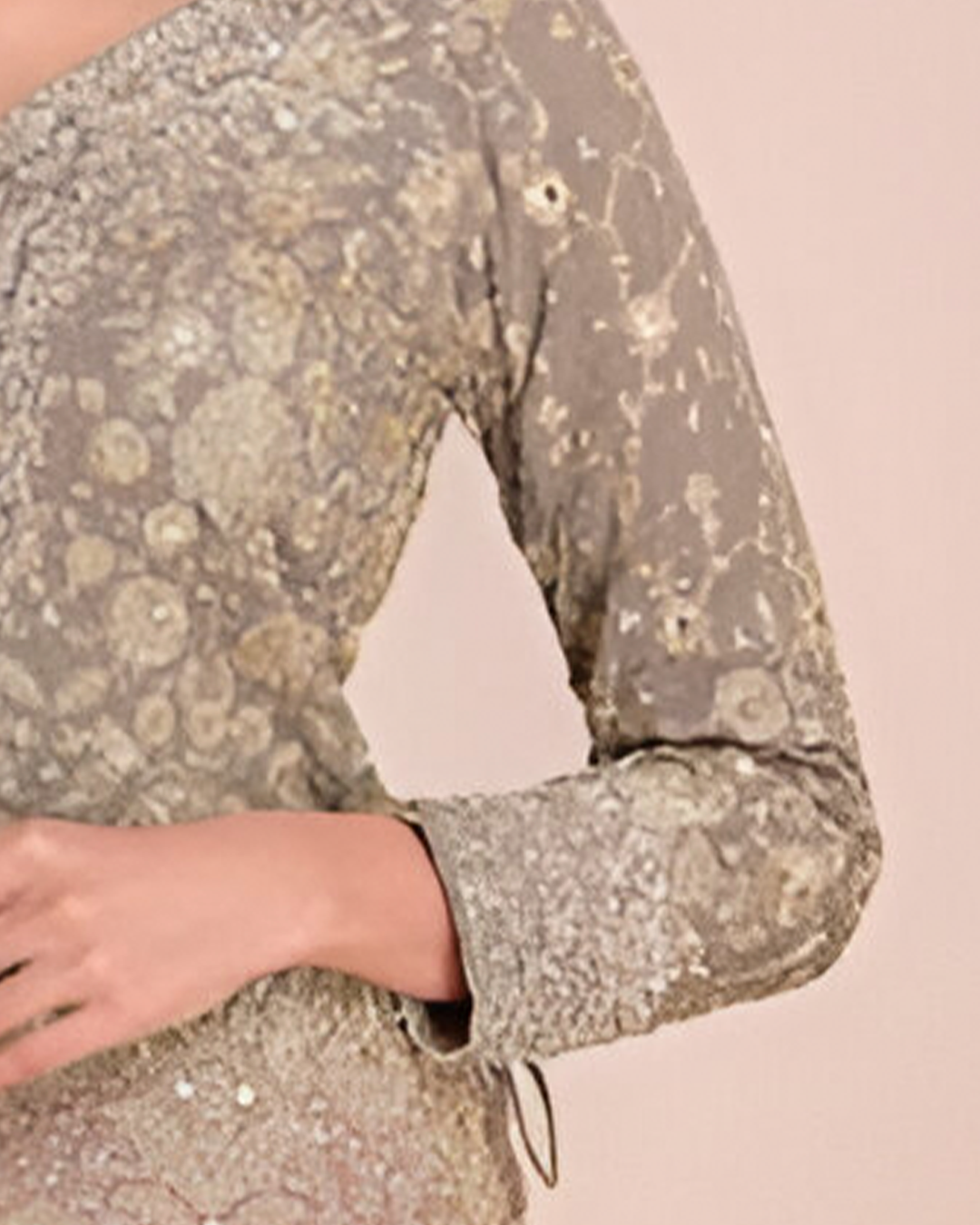Beige Heavy Embroidered Readymade Sharara Set