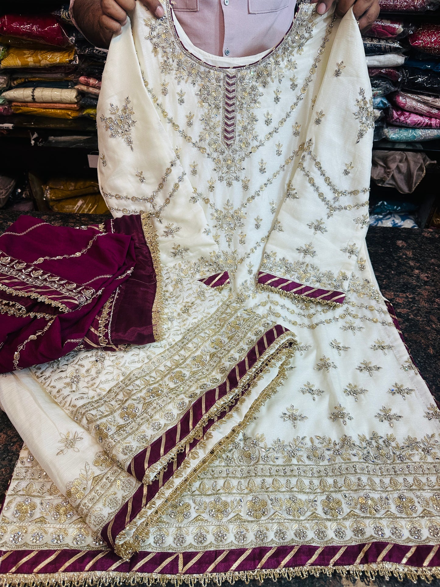 Beautiful White Gharara