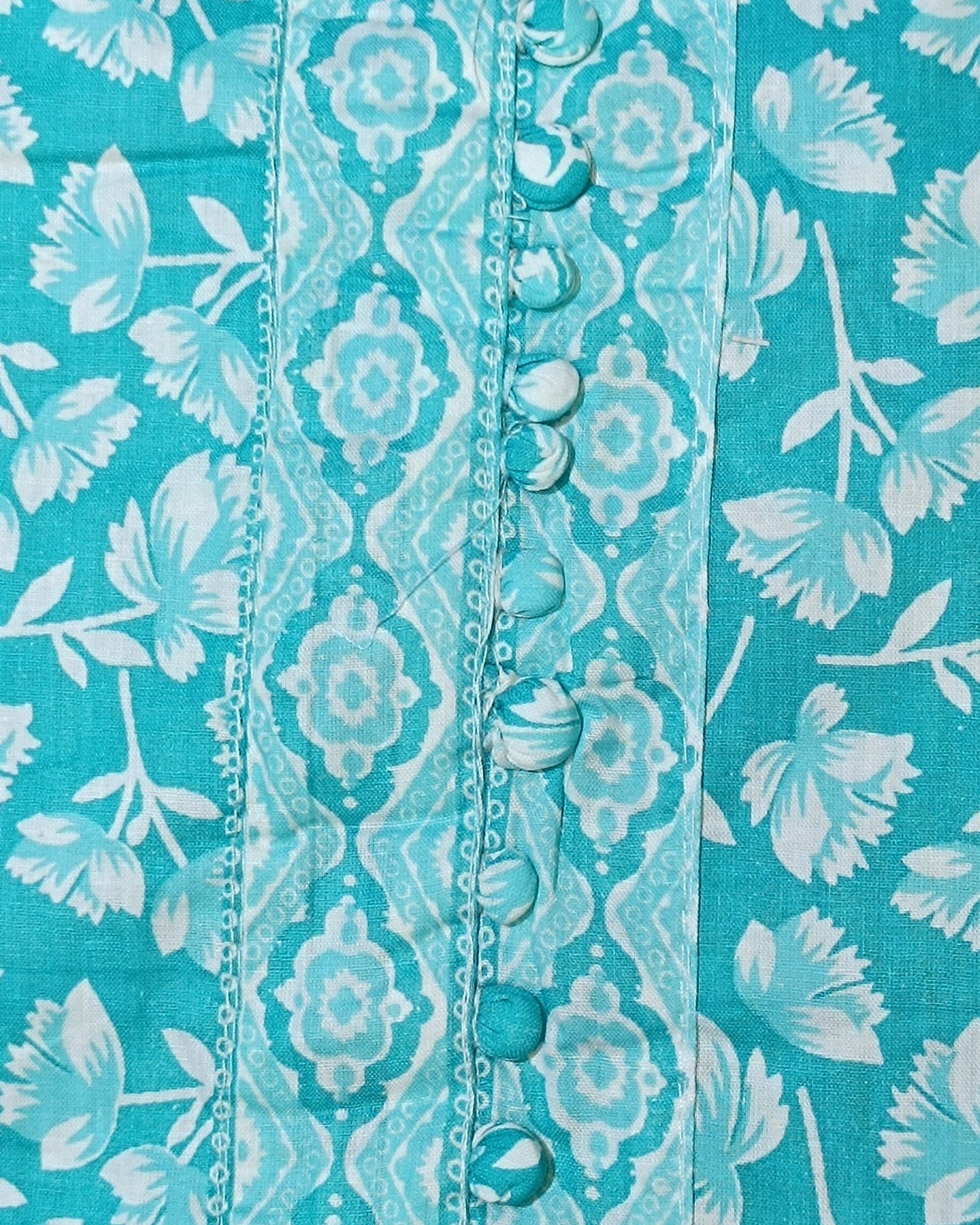 Blue Mal Cotton printed fabric Unstitched Salwar Suit