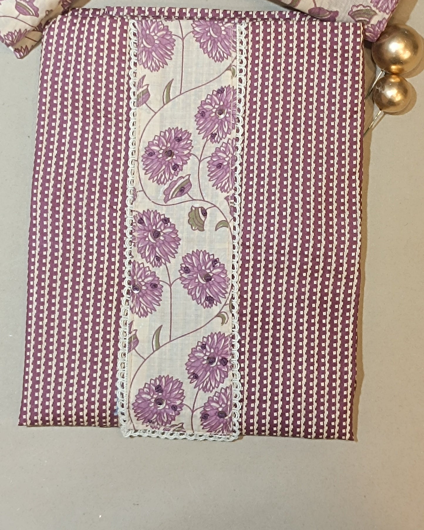 Pink And White Mal Cotton printed fabric Unstitched Salwar Suit