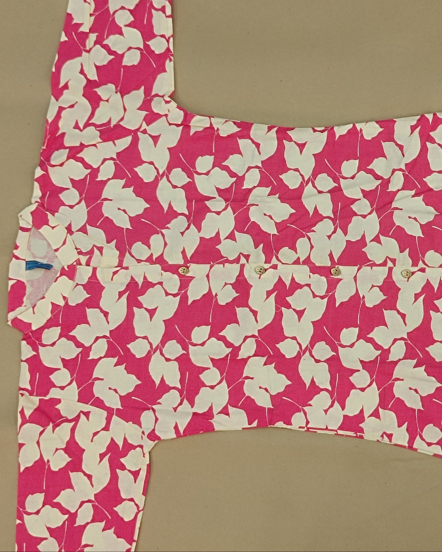 Pink Printed Cotton Flex Ready Made Co-ord Set