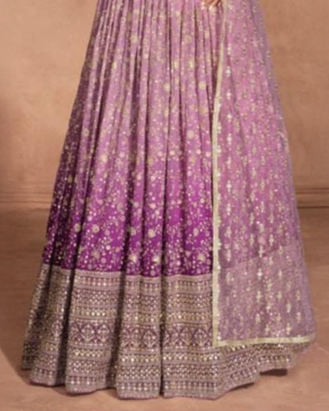 Pink Embroidered Real Georgette Readymade Anarkali Set