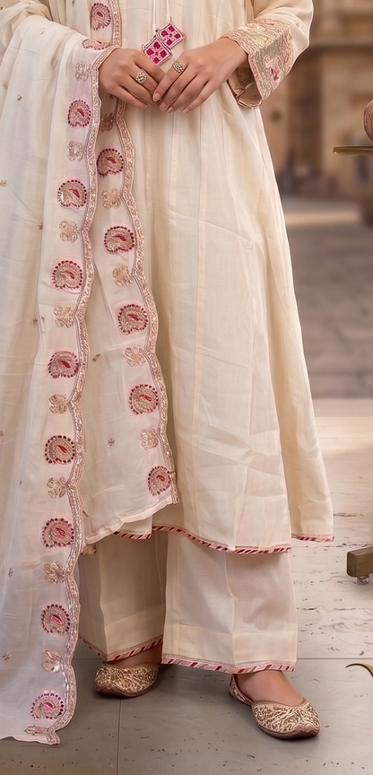 Mal chanderi anarkali suit