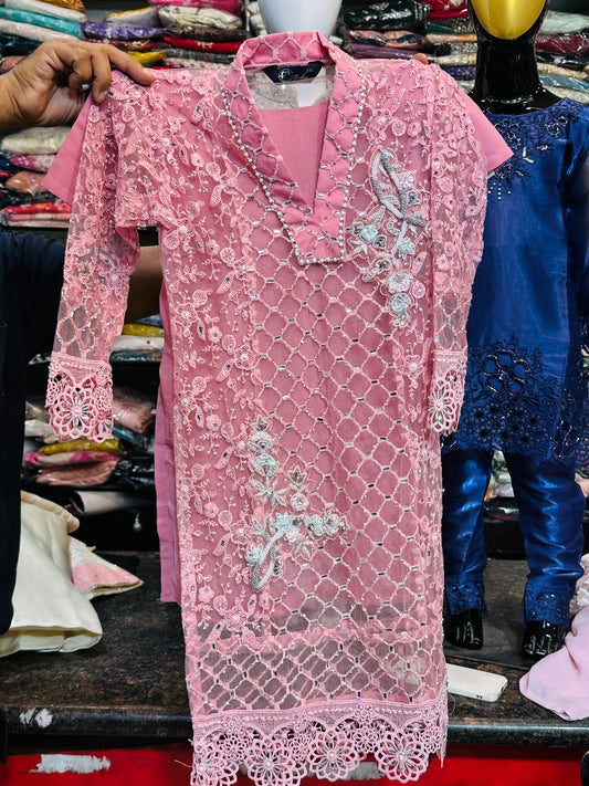 Kids Heavy diamond work pak style dress