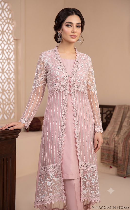 Heavy diamond work kids dress