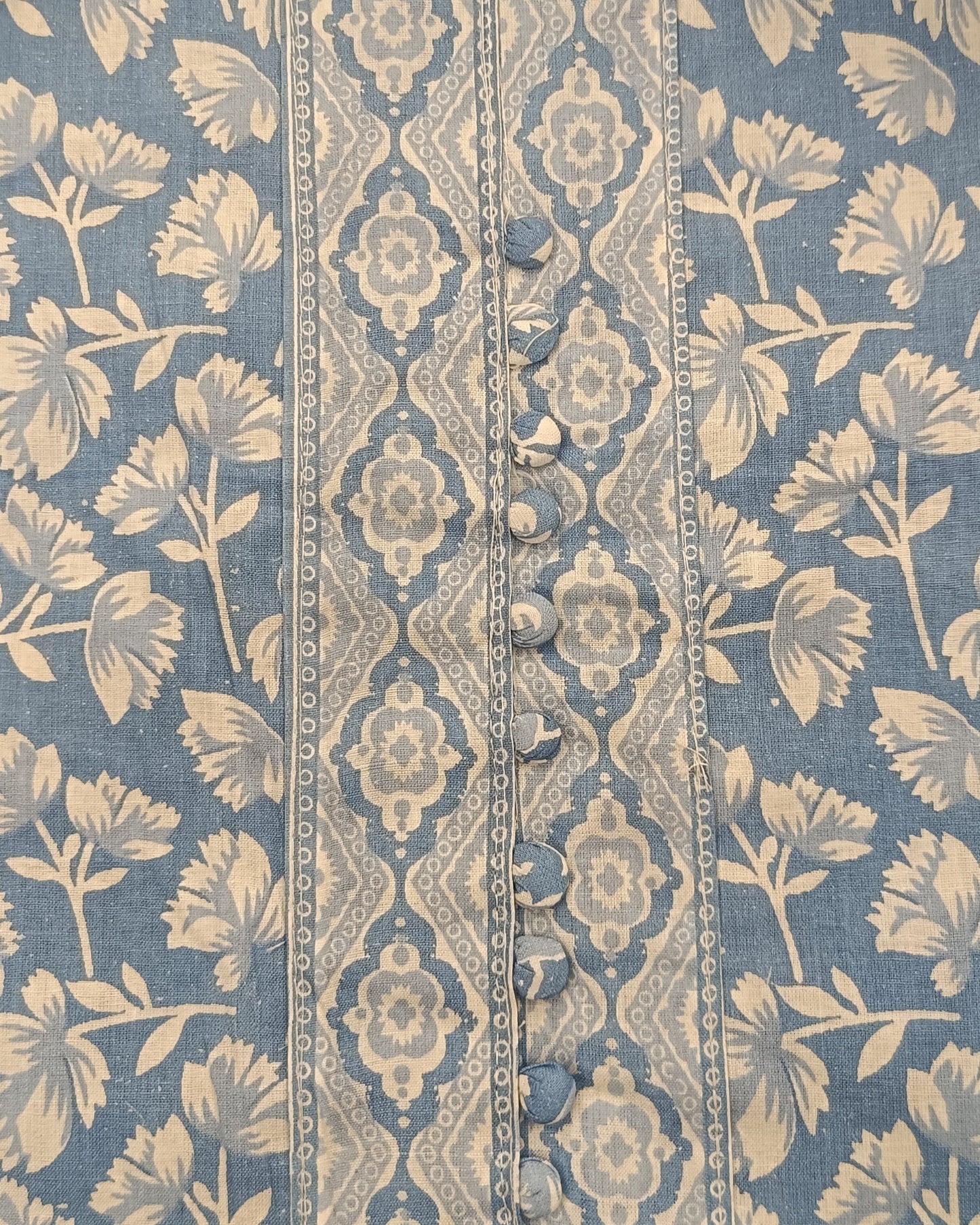 Blue Mal Cotton printed fabric Unstitched Salwar Suit